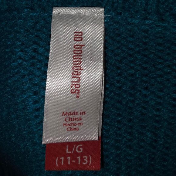 No Boundaries Teal Knit Sweater Dress - Juniors Large (11-13) - Picture 3 of 3
